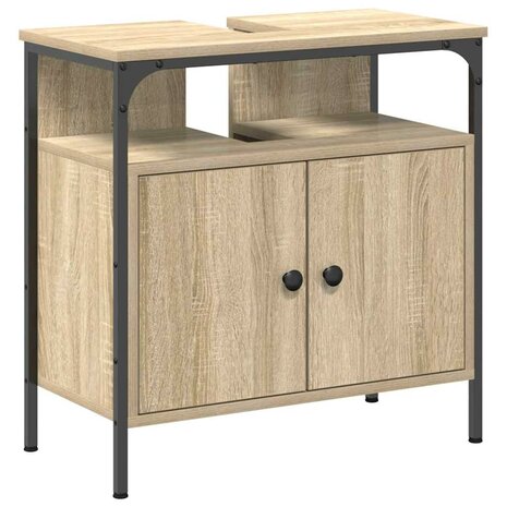 Badkamermeubelset 2 pcs Bruin 60 x 30 x 60 cm Bewerkt hout 6