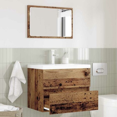 Badkamermeubelset 2 pcs Oud Hout 57 x 37 x 45 cm Bewerkt hout 1