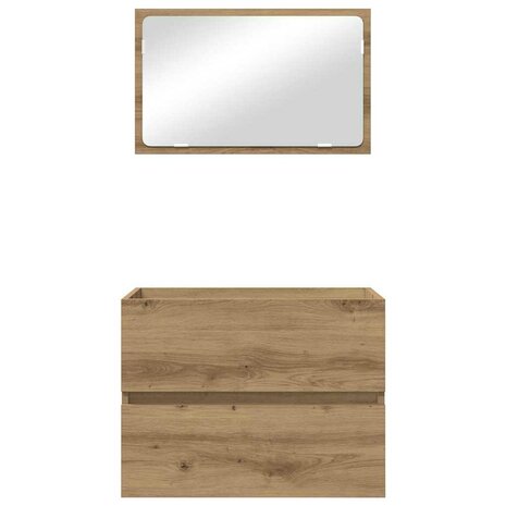 Badkamermeubelset met lade 2 pcs Artisan Eiken 57 x 37 x 45 cm 8