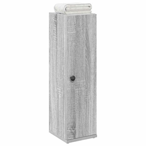 Badkamerkast met rolhouder 20,5x22x72 cm grijs sonoma eiken 1