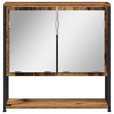 Badkamerspiegelkast Oud hout 60 x 16 x 60 cm Bewerkt hout 6