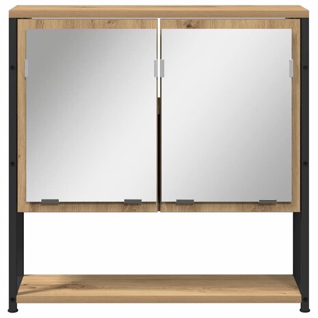 Badkamerspiegelkast artisanaal eikenkleurig 60 x 16 x 60 cm 6