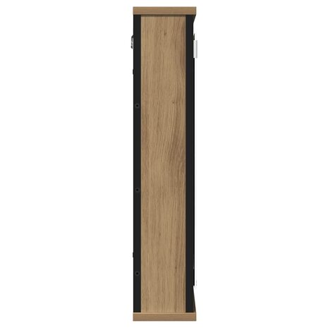 Badkamerspiegelkast 42x12x60 cm bewerkt hout artisanaal 5