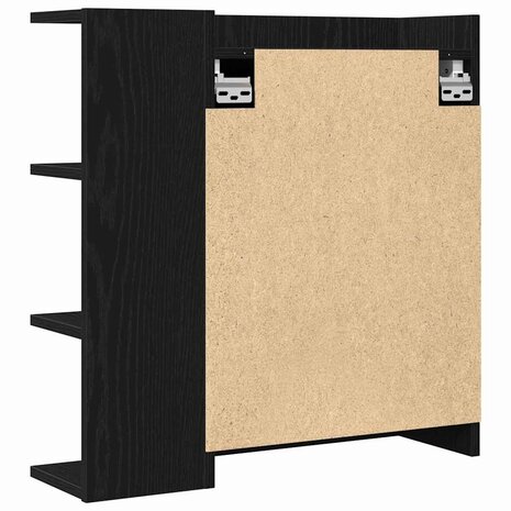 Badkamer spiegelkast met plank Zwart eiken 62,5 x 20,5 x 64 cm 6