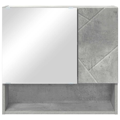 Spiegelkast met plank Betongrijs 59 x 17 x 55 cm Bewerkt hout 6