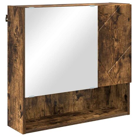 Spiegelkast Gerookt eiken 59 x 17 x 55 cm Bewerkt hout 2