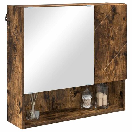 Spiegelkast Gerookt eiken 59 x 17 x 55 cm Bewerkt hout 3