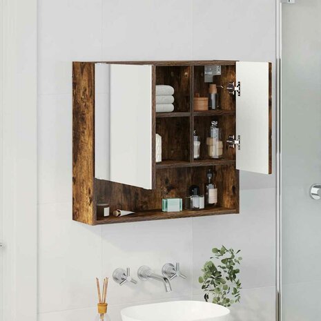 Spiegelkast Gerookt eiken 59 x 17 x 55 cm Bewerkt hout 4