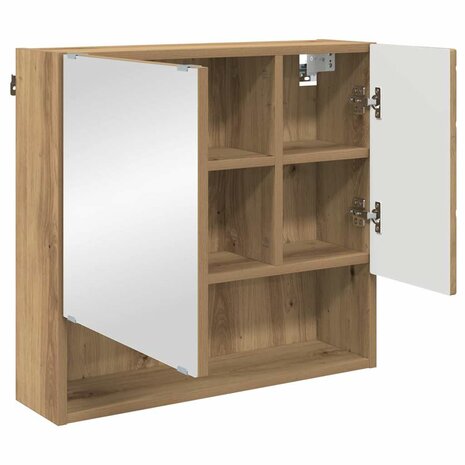 Spiegelkast met plank artisanaal eikenkleurig 59 x 17 x 55 cm 5
