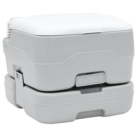 Camping Toilet 2 pcs Grijs en Wit 50.5 x 33 x 103 cm 5