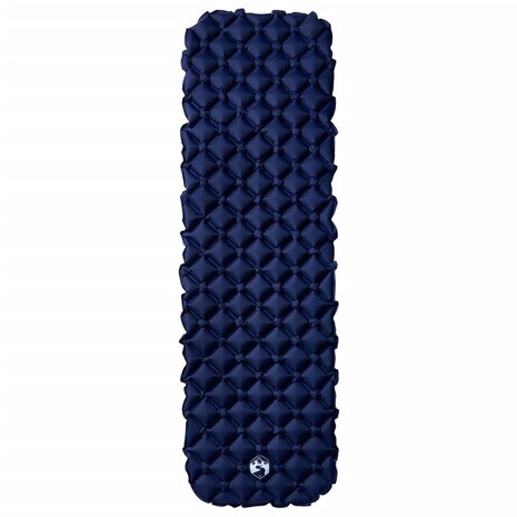 Kampeermatras opblaasbaar 190x58x6 cm 1-persoons marineblauw 2