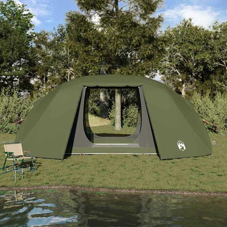Vistent met dak Olijfgroen 514 x 465 x 187 cm Polyester 4