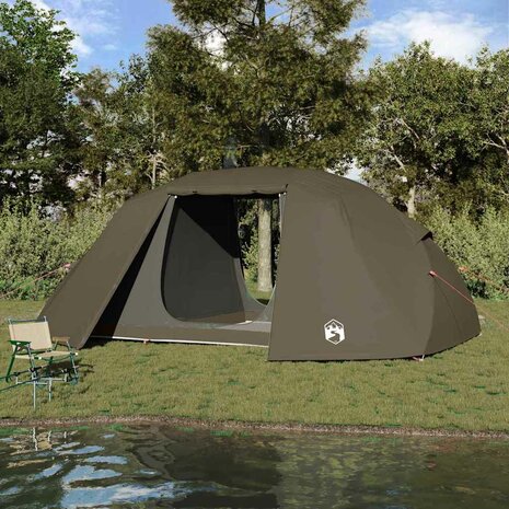 Vistent met dak Bruin 514 x 465 x 187 cm Polyester 1