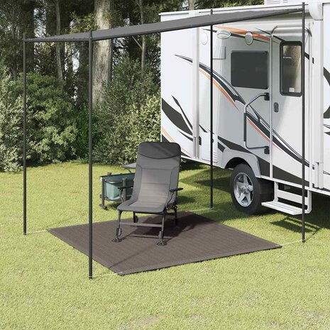 Tenttapijt 250x250 cm HDPE antracietkleurig 1