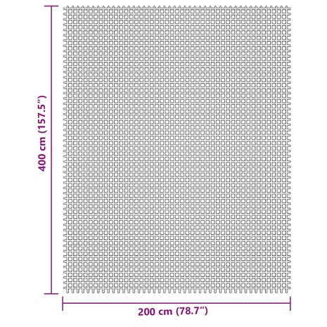 Tenttapijt 4x2 m crèmekleurig 7