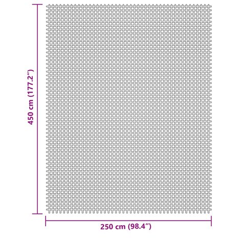 Tenttapijt 4,5x2,5 m crèmekleurig 7