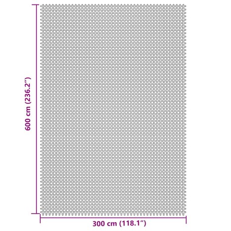 Tenttapijt 6x3 m crèmekleurig 7
