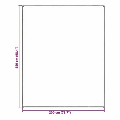 Tenttapijt Lichtgrijs 250 x 200 cm Polyetheen 9