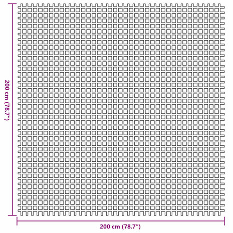 Tenttapijt Blauw 200 x 200 cm Polyester 7
