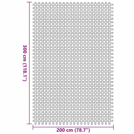 Tenttapijt Blauw 300 x 200 cm Polyester 7