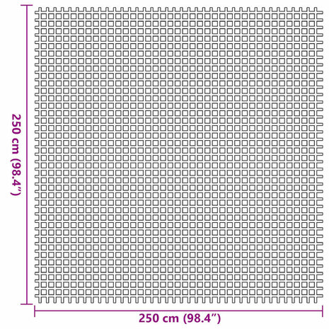 Tenttapijt Groen 250 x 250 cm Polyester 7