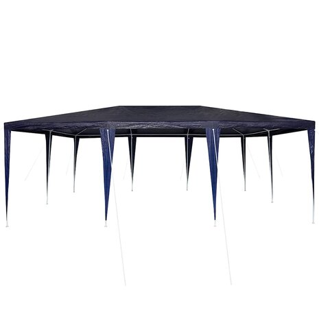 Partytent Blauw en Wit 600 x 400 x 266 cm Polyester en staal 5