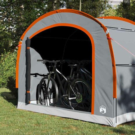 Tent met dak Grijs en oranje 268 x 240 x 191 cm Polyester 4
