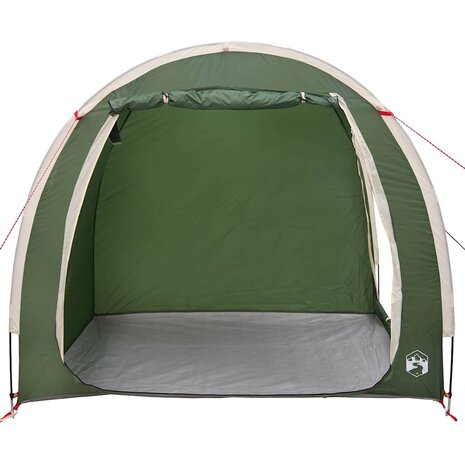 Fietstent met dak met opslag Groen 218 x 156 x 180 cm 9