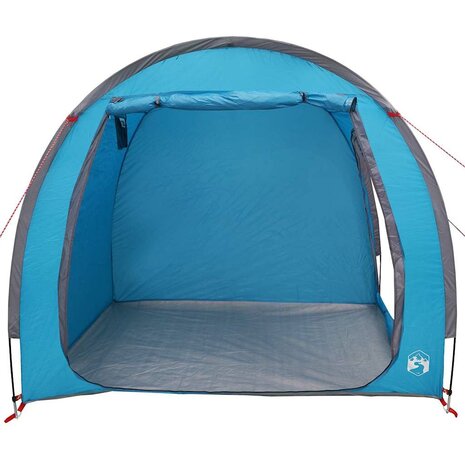 Fietstent met dak met opslag Blauw 218 x 156 x 180 cm 9