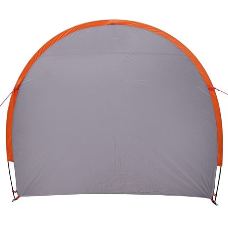 Fietstent met dak met opslag Grijs en Oranje 218 x 156 x 180 cm 7