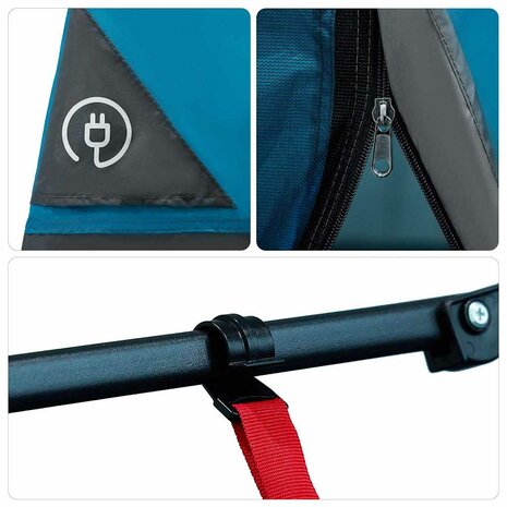 Tent met dak Anders Blauw en Zwart 7