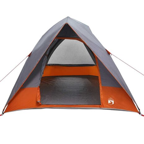 Camping Tent Grijs en oranje 320 x 275 x 190 cm Polyester 5