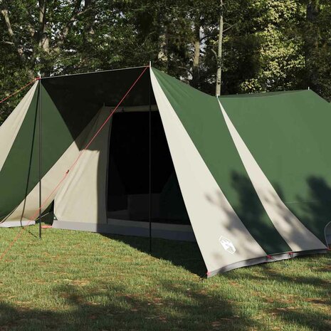 Gezinstent met dak Groen en beige 660 x 456 x 200 cm 4
