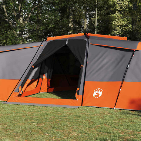 Gezinstent Grijs en oranje 833 x 585 x 216 cm Polyester 4