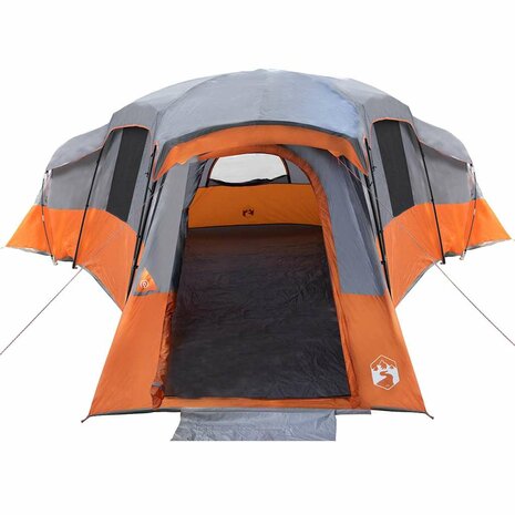 Gezinstent Grijs en oranje 762 x 655 x 218 cm Polyester 5