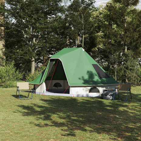 Familie Tipi Tent met dak Groen 466 x 310 x 240 cm 1