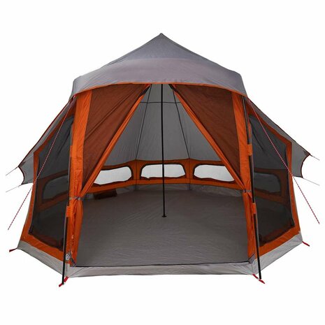 Familie Tipi Tent met dak Grijs en Oranje 404 x 370 x 270 cm 5