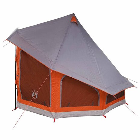 Familie Tipi Tent met dak Grijs en Oranje 404 x 370 x 270 cm 6