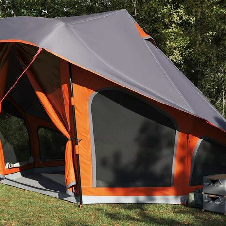 Familie Tipi Tent met dak Grijs en Oranje 508 x 470 x 300 cm 4