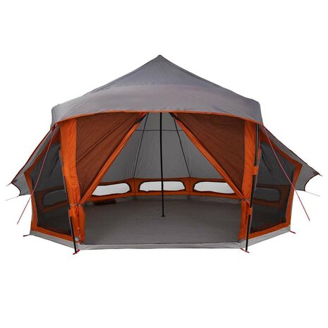 Familie Tipi Tent met dak Grijs en Oranje 508 x 470 x 300 cm 5