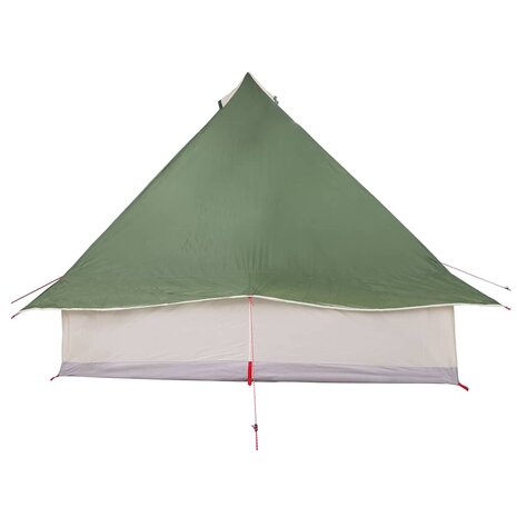 Familie Tipi Tent met dak Groen en Bruin 358 x 296 x 258 cm 7