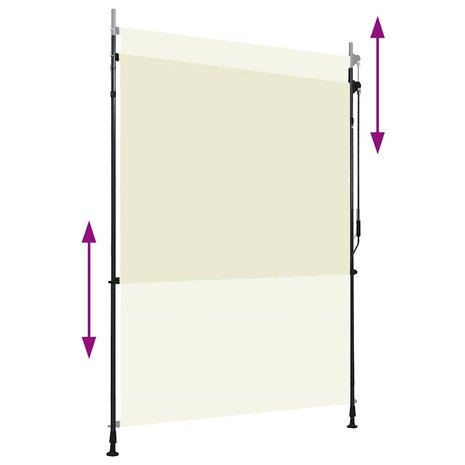 Rolgordijn voor buiten 150x270 cm crème 3