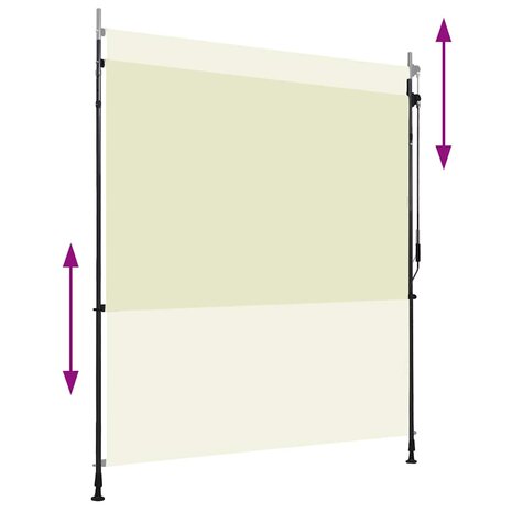 Rolgordijn voor buiten 200x270 cm crème 3
