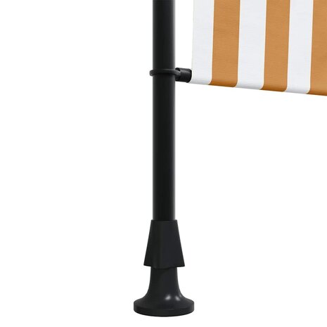 Rolgordijn voor buiten 150x270 cm stof en staal oranje en wit 8