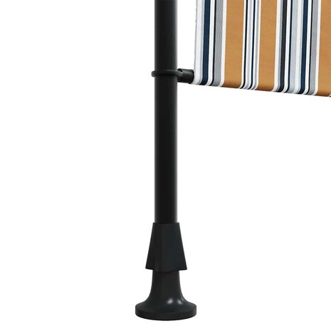 Rolgordijn voor buiten 150x270 cm stof en staal geel en wit 8
