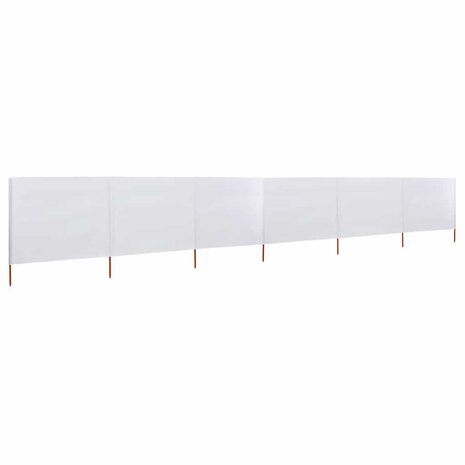 Windscherm 6-panelen 800x120 cm stof zandwit 2