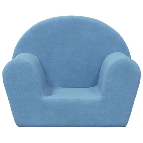 Kinderbank zacht pluche blauw 3