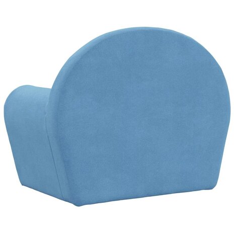 Kinderbank zacht pluche blauw 5