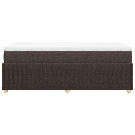 Boxspring met matras stof donkerbruin 80x200 cm 5