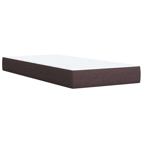 Boxspring met matras stof donkerbruin 80x200 cm 8